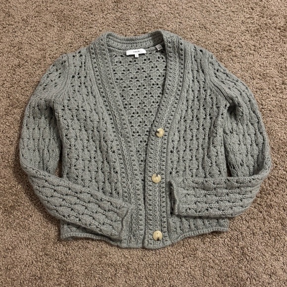 Revolve Vince Crochet Cardigan and Camisole in Artichoke Size XS - Picture 2 of 9